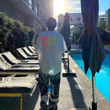 Gallery Dept T Shirts Gradient Color Letter Print Short-Sleeve T-shirt Men and Women