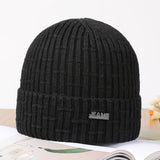 Men Winter Hats Winter Woolen Hat Gray Hat Fleece-Lined Autumn and Winter Female Beanie Hat