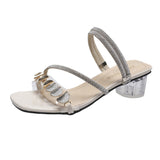 Nude Block Heel Peep Toe Sandals