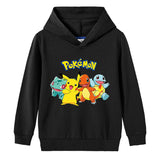 Children Pokemon Pikachu Hoodie Cotton Hooded Sweater Neutral Spring and Autumn