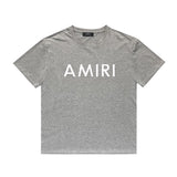 Amiri T Shirt Letter Print Casual Hip Hop round Neck Short Sleeve T-shirt