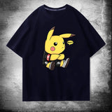 Men and Women Pokemon Pikachu T Shirt Cotton Short Sleeve T-shirt