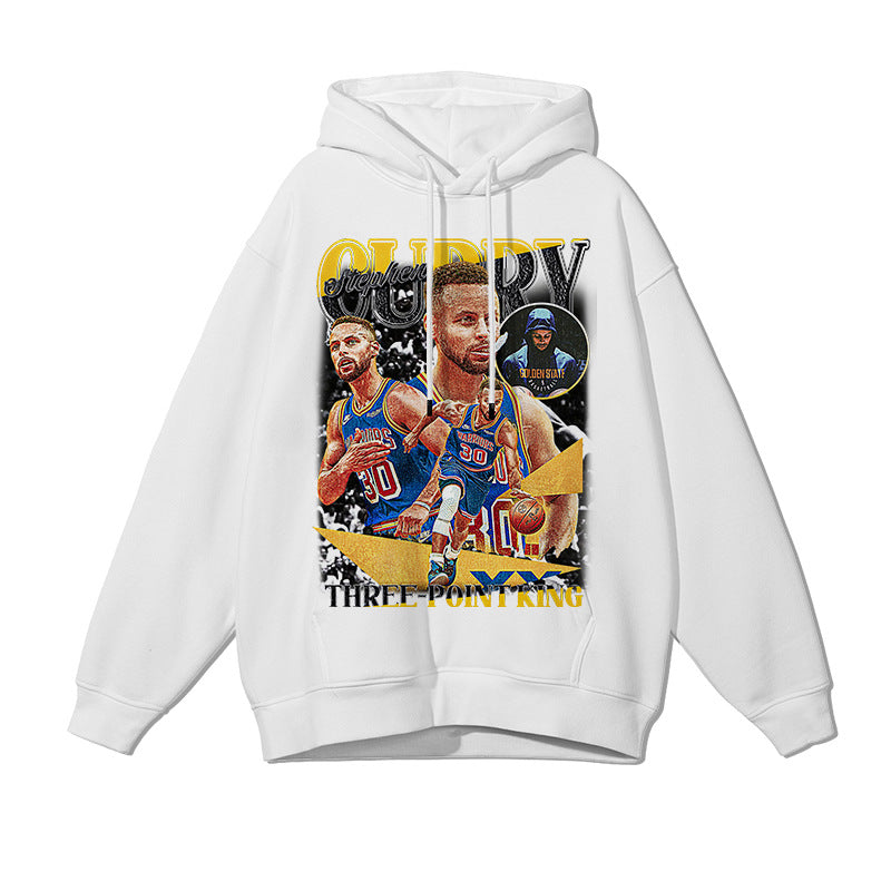 Stephen Curry Shirt Curry Portrait Printed Hoodie Loose