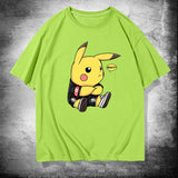 Men and Women Pokemon Pikachu T Shirt Cotton Short Sleeve T-shirt