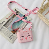 My Melody Bag Cartoon Kitty Kid's Messenger Bag Cute Silicone Wide Shoulder Strap Parent-Child Bag Candy Color Girls' Coin Purse Kulomi