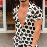 Men Hawaii Shirts Men's Sexy Beach Short Sleeve Shirt