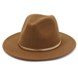 Cowboy Hats Autumn and Winter Men's and Women's Woolen Hat Fedora Hat