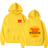 Cactus Jack McDonalds Hoodie Printed Hoodie Hip Hop Men and Women Couple Sweater