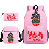 Stranger Things Hellfire Club Backpack Foreign Trade Three-Piece Crossbody Bag