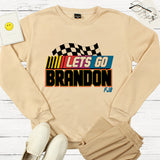 Let'S Go Brandon T Shirt English Letter Crew Neck Sweatshirt