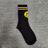 Drew House Drew Smiley Face Long Socks Fashion Brand Men and Women Couple Casual Cotton Mid-Calf Length Socks