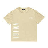 Amiri T Shirt Five-Star Letter Print Casual Hip Hop round Neck Short Sleeve T-shirt