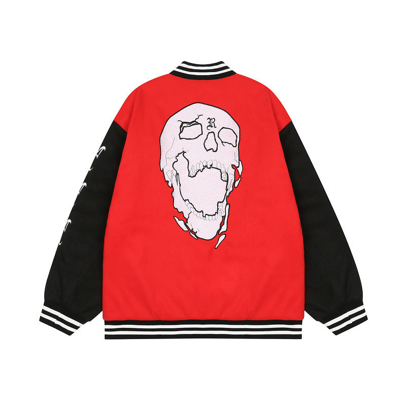 Alaska Varsity Jacket Embroidered Cotton-Padded Jacket Men's and Women's Baseball Uniform Loose