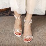 Nude Heels for Wedding Sandals Zipper Stiletto Heels
