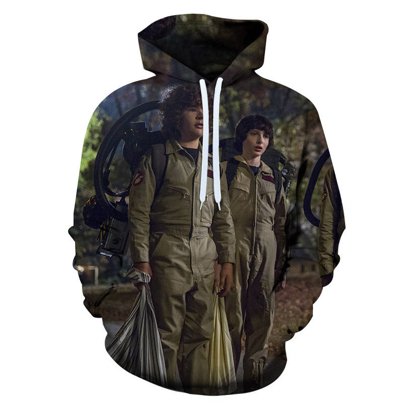 Stranger Things Hoodie Spring and Autumn 3D Digital Printing Casual Sweatshirt Hoodie