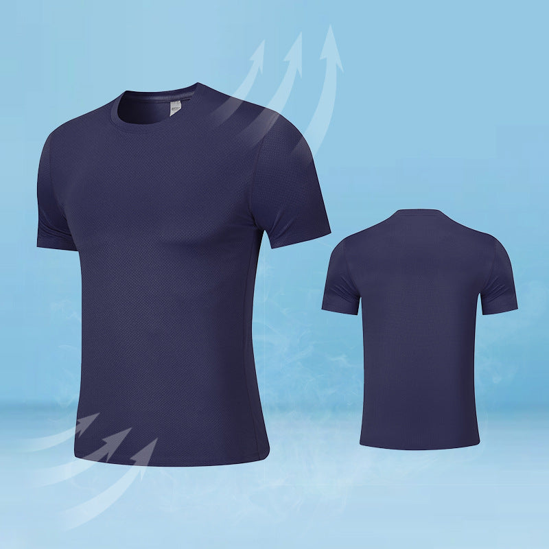 Sweat Wicking Shirt Sports T-shirt Men's Pure Color for Men T-shirt