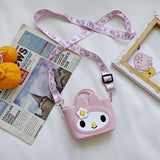 My Melody Bag StellaLou Children's Bag Cartoon Cute Crossbody Shoulder Bag for Girls Change Key Case Silicone Bag Kulomi