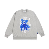 Preppy Aesthetic Sweatshirt Men's Autumn Printed round Neck Loose