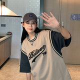 Baggy Baseball Jersey Baseball Short-Sleeved T-shirt Men's Summer