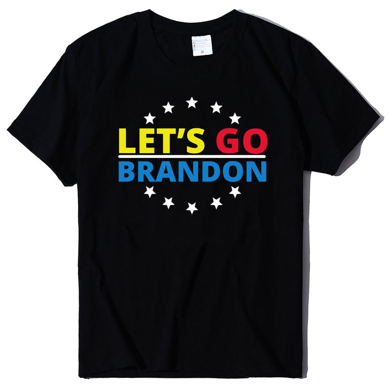 Let's Go Brandon T Shirt Printed Short-Sleeved T-shirt Women's Loose Cotton Top