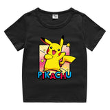 Children Pokemon Pikachu T Shirt Cotton T-shirt Casual Sports Cute