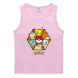 Children Pokemon Pikachu T Shirt Cotton Leisure Sports Sweat-Absorbent