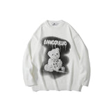 Mens Fall Outfits round Neck Pullover Sweater Zebra Pattern Contrast Color Loose Couple Sweater Men and Women