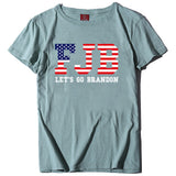 Let's Go Brandon T Shirt Top Women's Letter Print Short-Sleeve T-shirt Women