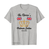 Inspired by Queen's Platinum Jubilee 2022 Elizabeth 70 Years T-shirt Printed Short Sleeve T-shirt