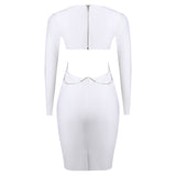 Winter Formal Dresses Midriff Outfit Chain Bandage Dress