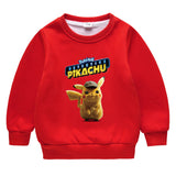 Children Pokemon Pikachu Hoodie Brushed Hoody Double Layer Thickened