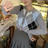 Preppy Aesthetic Sweater Spring and Autumn Vintage Loose Knitted Cardigan Sweater Coat