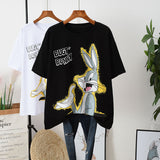 Bugs Bunny Shirt plus Size Women's Summer T-shirt Women's Short Sleeve