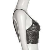Music Festivals Rave Outfits Girls Tops Spring and Summer Women's Clothing Sexy Slim Vest