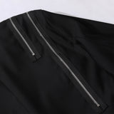 Men's Casual Suit Man Blzer Zipper Blazer Men's High Street Loose Lapel Casual Small Suit Jacket