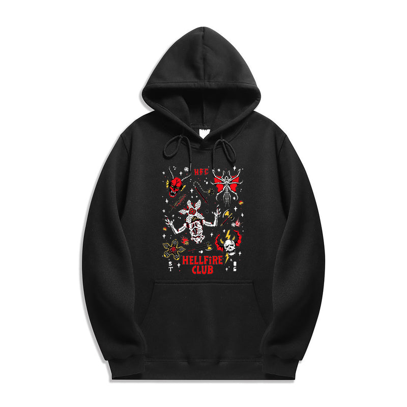 Stranger Things Hoodie Hellfire Club Stranger Things Printed Autumn and Winter Hoodie Sweater