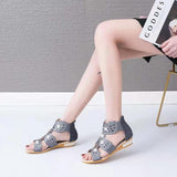 Women Open Toe Sandals Flats Summer Low Top Plus Size Women's Sandals