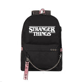 Stranger Things Hellfire Club Backpack Stranger Things School Bag USB Charging Backpack Large Capacity Travel Bag