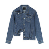 Paisley Denim Jacket Men's Spring Short Jeans Jacket Men