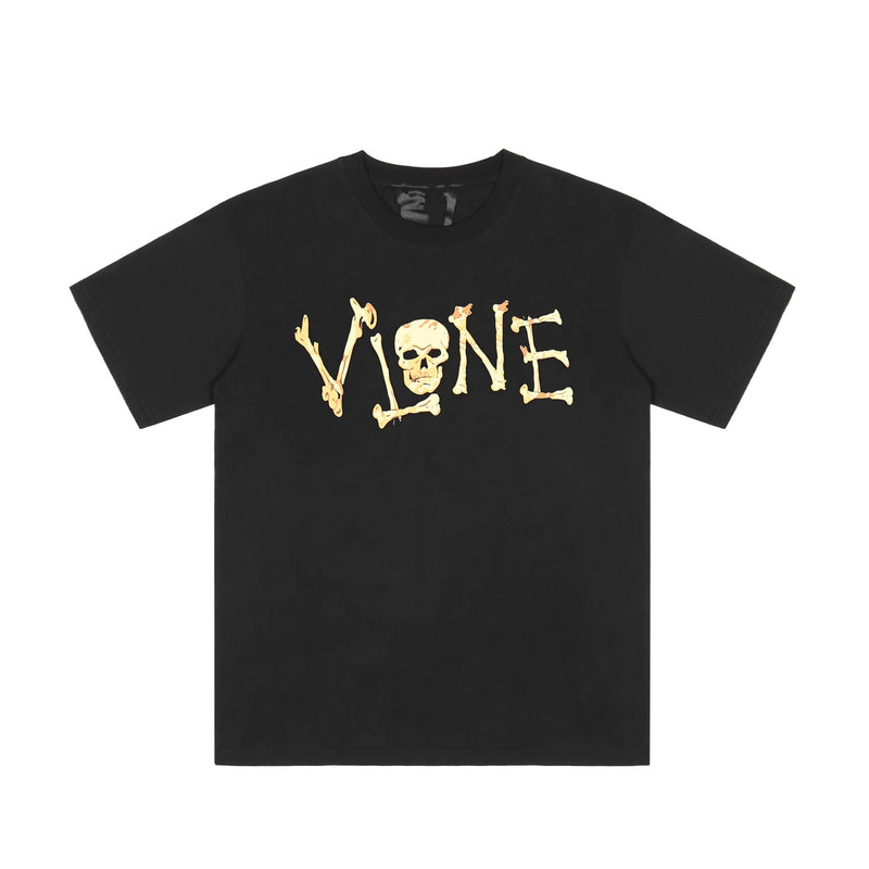 Bone Vlone Shirt Skull Bone Large V Printed Short Sleeve T-shirt Hip Hop Half Sleeve