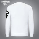 Dsq2 Hoodie DSQ Lian D2 Autumn and Winter Oblique Letter Print Sweatshirt Trendy Men