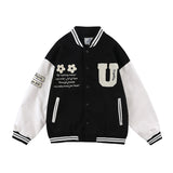 Alaska Varsity Jacket Vintage Color Block Embroidery Baseball Jacket Women's Jacket