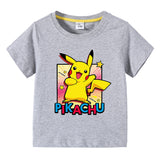 Children Pokemon Pikachu T Shirt Summer Clothing Short Sleeve T-shirt Boy