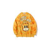 Mens Fall Outfits Cartoon Knitwear Men's and Women's Sweaters Student Hip Hop Cute Casual Couple Outfit Top