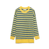 Mens Fall Outfits High Street Striped Couple Knitwear Sweater Simple Retro Crew Neck