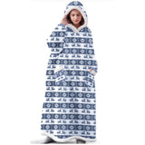 Hoodies Blankets Large Pocket Lazy Blanket Fleece Lamb Wool Bathrobe