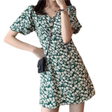 Aesthetic Dress Spring/Summer French Floral Dress Female Dress