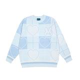 Mens Fall Outfits Lovely Plaid Sweater Casual Loose Men's and Women's Autumn and Winter Long-Sleeved Sweater