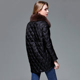 Women Winter Coats Puffer Jacket Down Coat Autumn and Winter Fox Fur Lightweight Down Jacket Mid-Length Coat