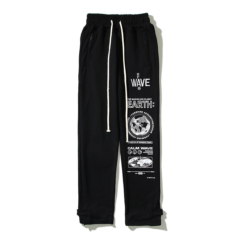 Kanye West Sunday Service Pant Velcro Ankle-Tied Trousers Embroidered Loose Sports
